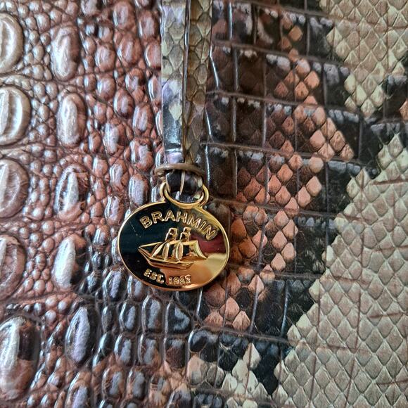 Brahmin Ashlee Medium Leather Tote Bag in Diamondback Ombre Melbourne - Picture 8 of 14